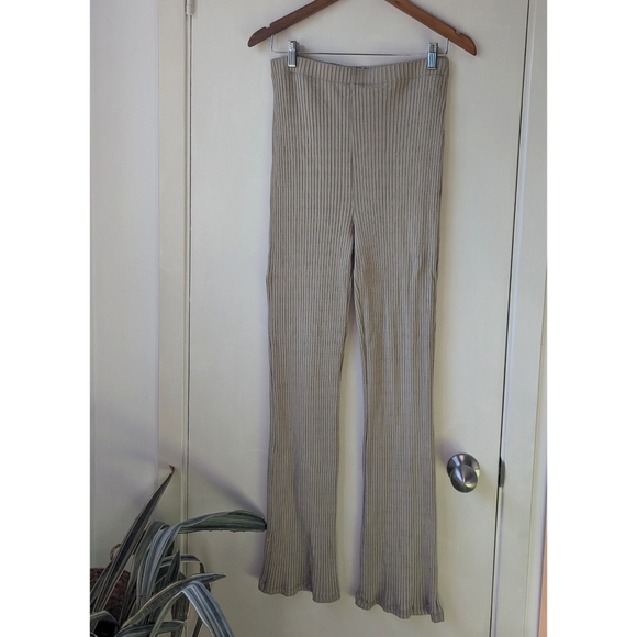 French Connection Ribbed Flared Leggings - Picture 1 of 7